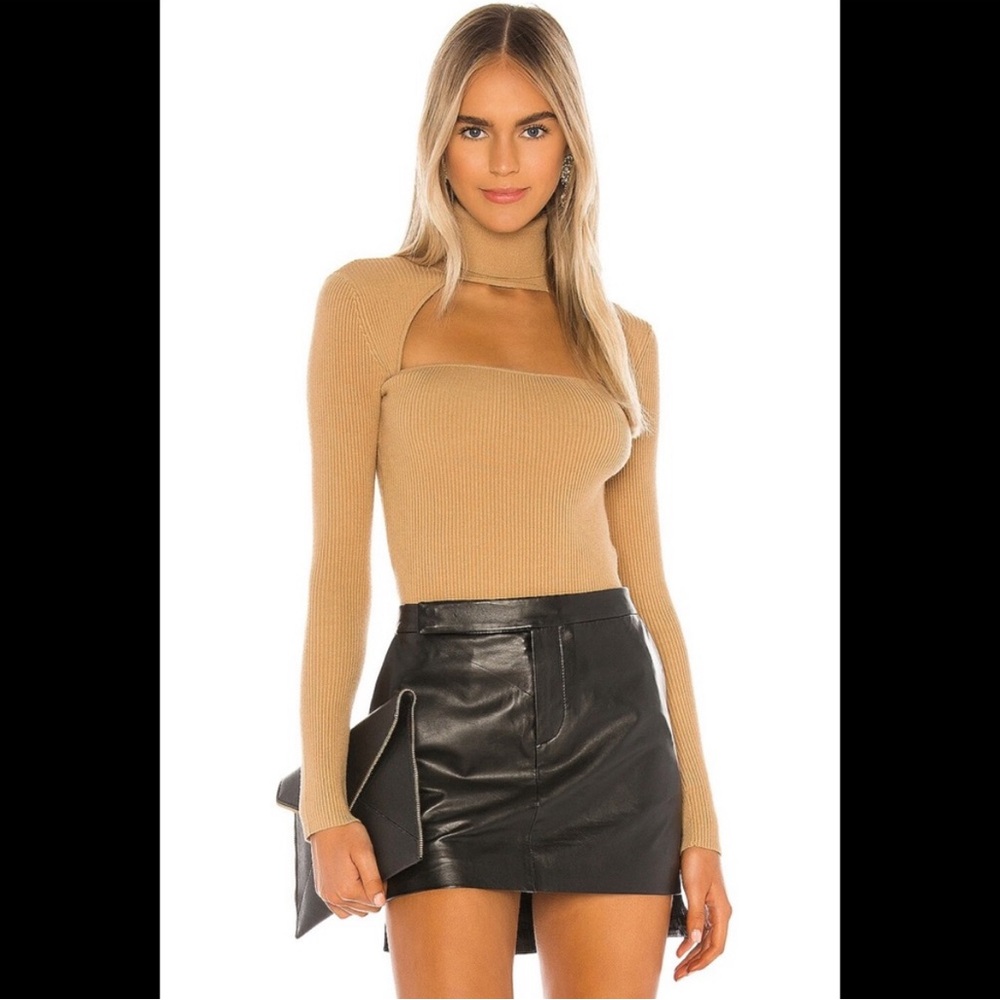 NWT Camila Coelho Roscoe Sweater in Camel